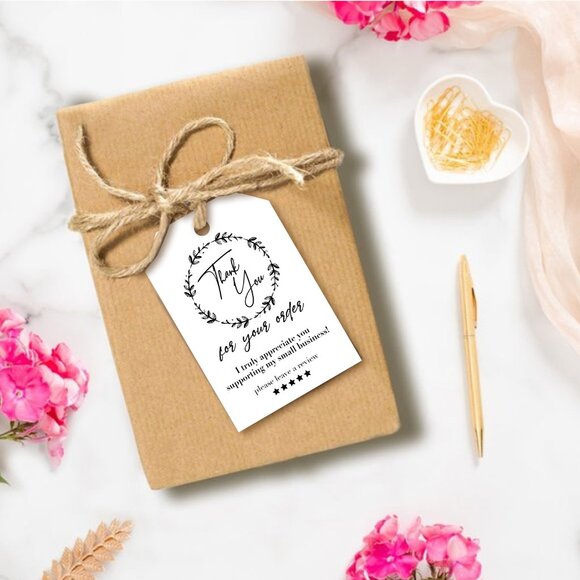 Thank You For Your Order - Hang Gift Tags - (25 ct) - Picture 2 of 4